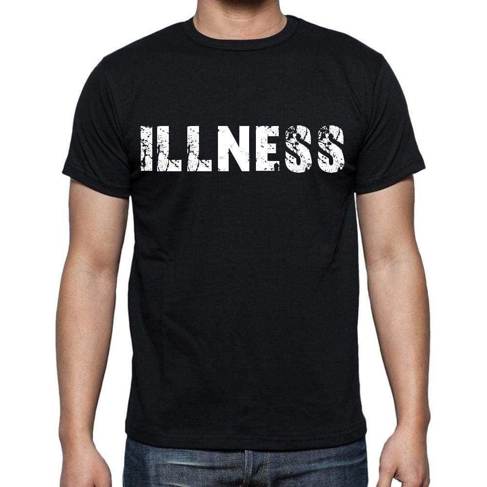 Illness Mens Short Sleeve Round Neck T-Shirt Black T-Shirt En