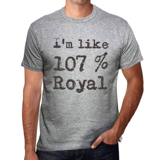 Im Like 100% Royal Grey Mens Short Sleeve Round Neck T-Shirt Gift T-Shirt 00326 - Grey / S - Casual