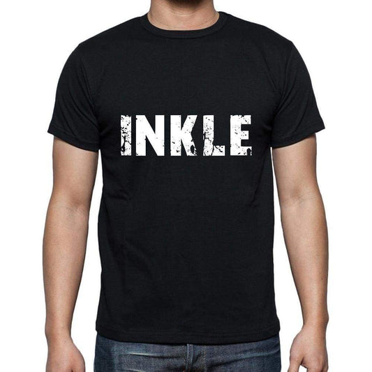 Inkle Mens Short Sleeve Round Neck T-Shirt 5 Letters Black Word 00006 - Casual