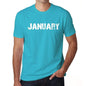 January Mens Short Sleeve Round Neck T-Shirt - Blue / S - Casual