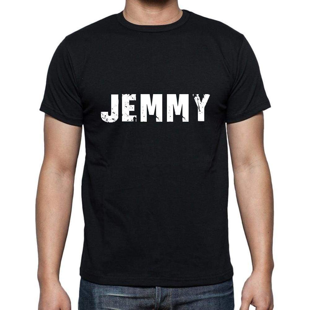Jemmy Mens Short Sleeve Round Neck T-Shirt 5 Letters Black Word 00006 - Casual