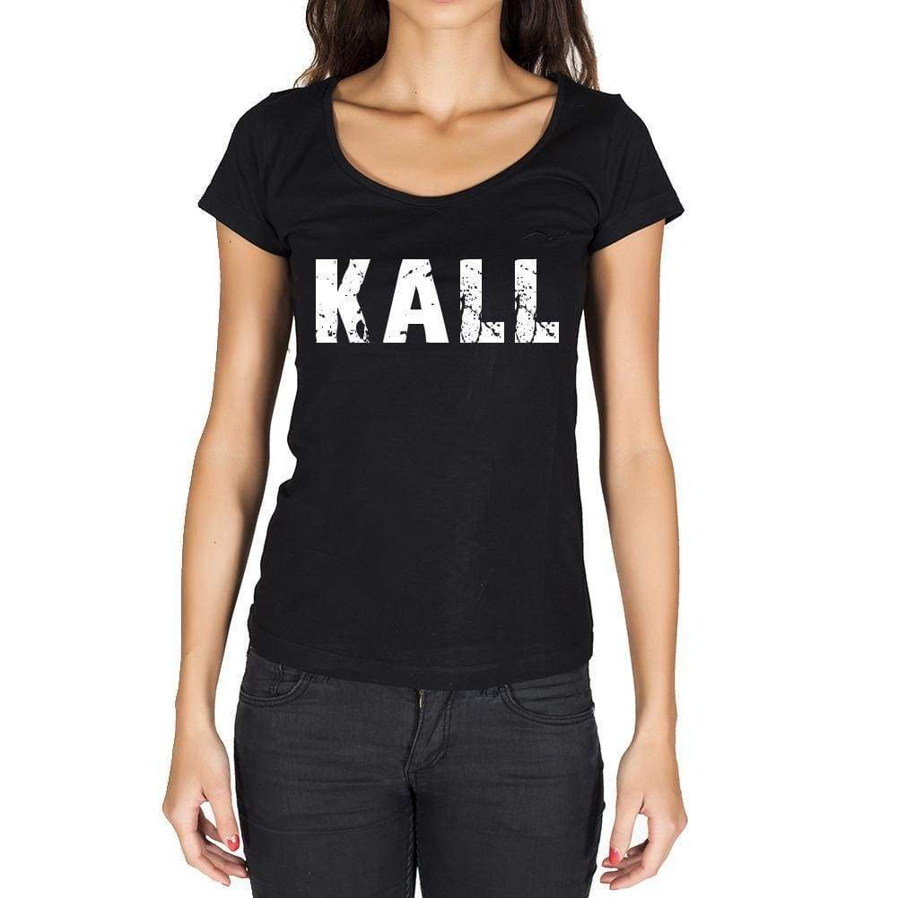 Kall German Cities Black Womens Short Sleeve Round Neck T-Shirt 00002 - Casual