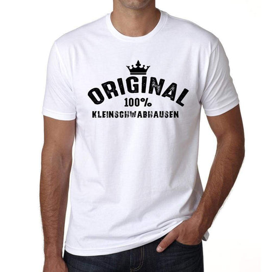 Kleinschwabhausen 100% German City White Mens Short Sleeve Round Neck T-Shirt 00001 - Casual