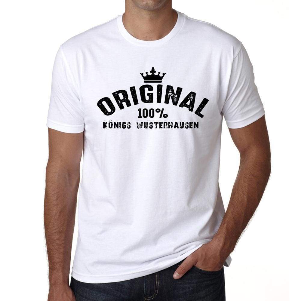 Königs Wusterhausen 100% German City White Mens Short Sleeve Round Neck T-Shirt 00001 - Casual