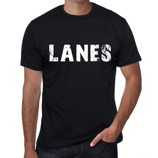 Lanes Mens Retro T Shirt Black Birthday Gift 00553 - Black / Xs - Casual