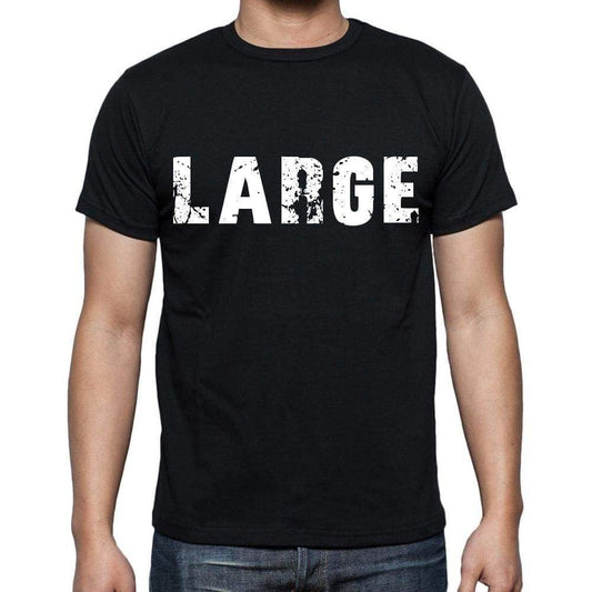 Large Mens Short Sleeve Round Neck T-Shirt Black T-Shirt En