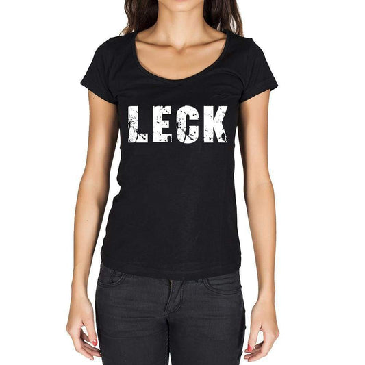 Leck German Cities Black Womens Short Sleeve Round Neck T-Shirt 00002 - Casual