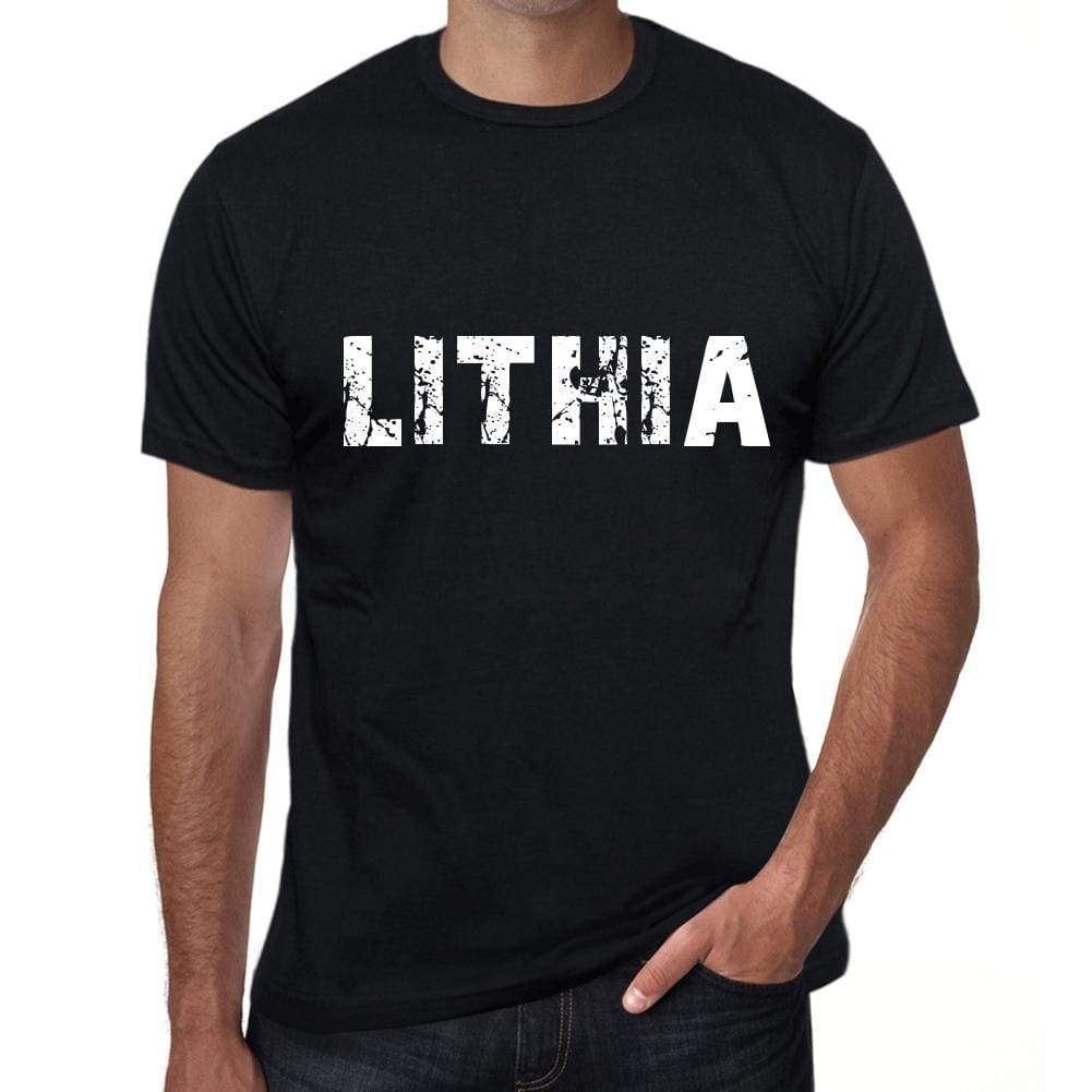 Lithia Mens Vintage T Shirt Black Birthday Gift 00554 - Black / Xs - Casual