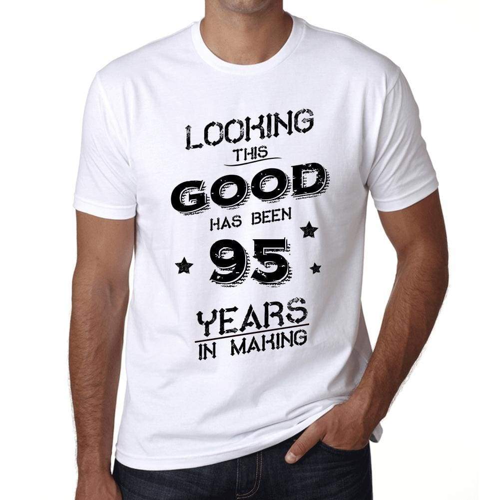 Looking This Good Has Been 95 Years Is Making Mens T-Shirt White Birthday Gift 00438 - White / Xs - Casual