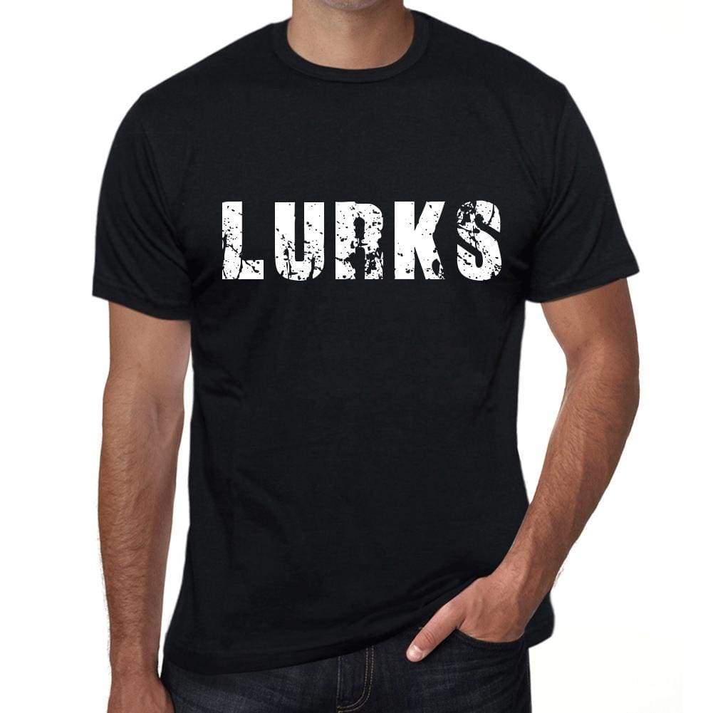 Lurks Mens Retro T Shirt Black Birthday Gift 00553 - Black / Xs - Casual