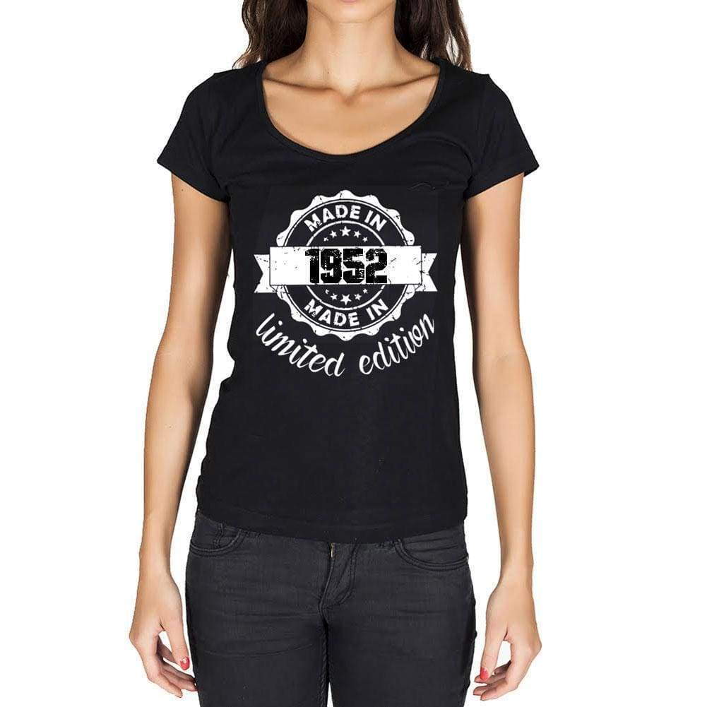 Made In 1952 Limited Edition Womens T-Shirt Black Birthday Gift 00426 - Black / Xs - Casual