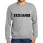 Mens Printed Graphic Sweatshirt Popular Words Exchange Grey Marl - Grey Marl / Small / Cotton - Sweatshirts