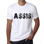 Mens Tee Shirt Vintage T Shirt Assis X-Small White 00561 - White / Xs - Casual