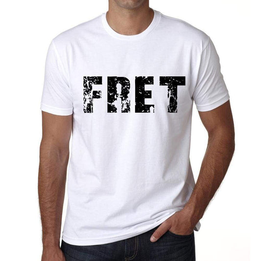 Mens Tee Shirt Vintage T Shirt Fret X-Small White 00560 - White / Xs - Casual