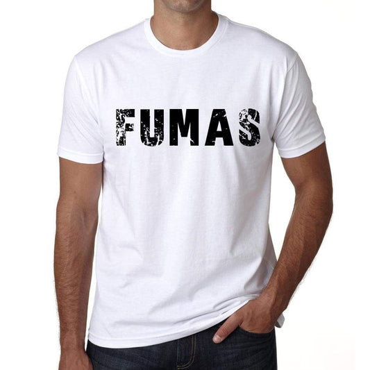 Mens Tee Shirt Vintage T Shirt Fumas X-Small White 00561 - White / Xs - Casual