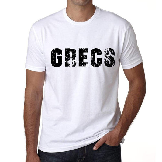 Mens Tee Shirt Vintage T Shirt Grecs X-Small White 00561 - White / Xs - Casual