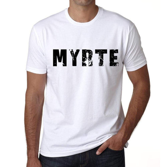 Mens Tee Shirt Vintage T Shirt Myrte X-Small White - White / Xs - Casual