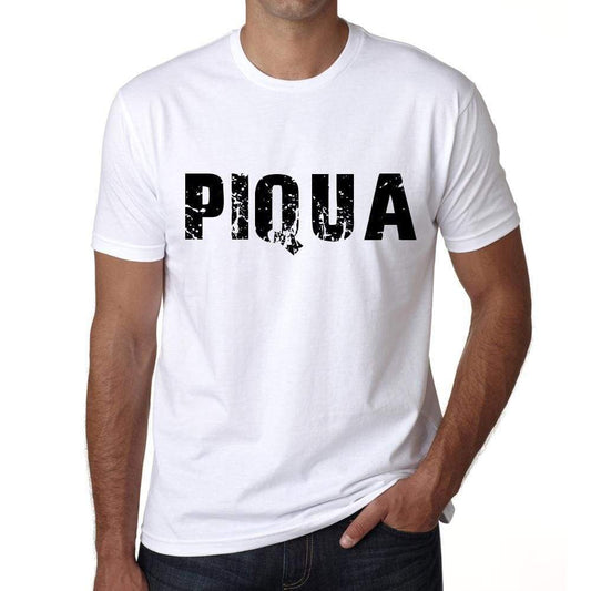 Mens Tee Shirt Vintage T Shirt Piqua X-Small White - White / Xs - Casual