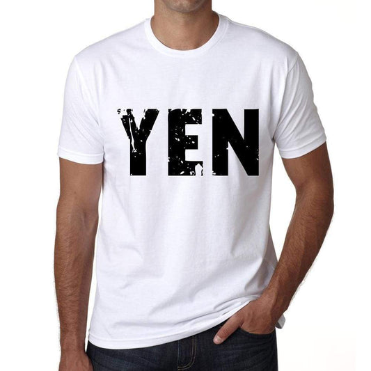 Mens Tee Shirt Vintage T Shirt Yen X-Small White 00559 - White / Xs - Casual