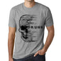 Mens Vintage Tee Shirt Graphic T Shirt Anxiety Skull Drunk Grey Marl - Grey Marl / Xs / Cotton - T-Shirt