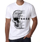 Mens Vintage Tee Shirt Graphic T Shirt Anxiety Skull Tease White - White / Xs / Cotton - T-Shirt