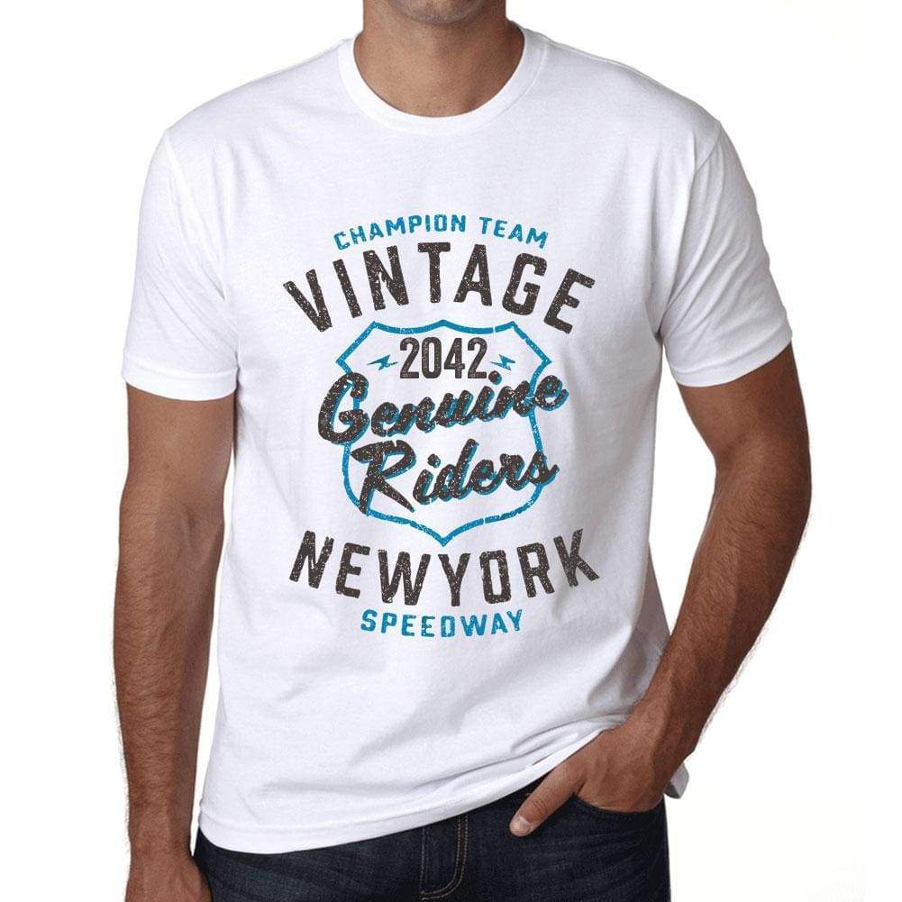 Mens Vintage Tee Shirt Graphic T Shirt Genuine Riders 2042 White - White / Xs / Cotton - T-Shirt