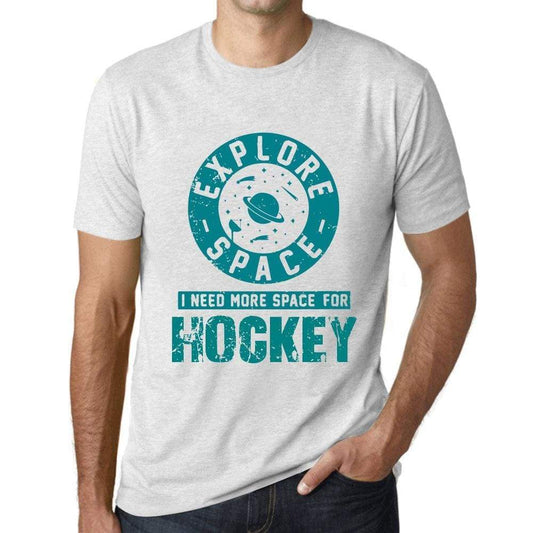 Mens Vintage Tee Shirt Graphic T Shirt I Need More Space For Hockey Vintage White - Vintage White / Xs / Cotton - T-Shirt
