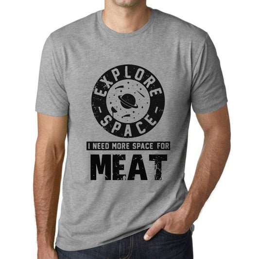 Mens Vintage Tee Shirt Graphic T Shirt I Need More Space For Meat Grey Marl - Grey Marl / Xs / Cotton - T-Shirt
