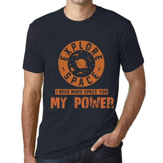 Mens Vintage Tee Shirt Graphic T Shirt I Need More Space For My Power Navy - Navy / Xs / Cotton - T-Shirt