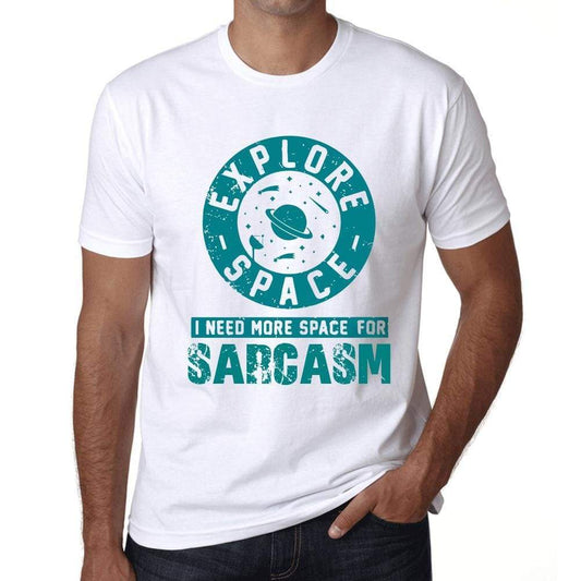 Mens Vintage Tee Shirt Graphic T Shirt I Need More Space For Sarcasm White - White / Xs / Cotton - T-Shirt