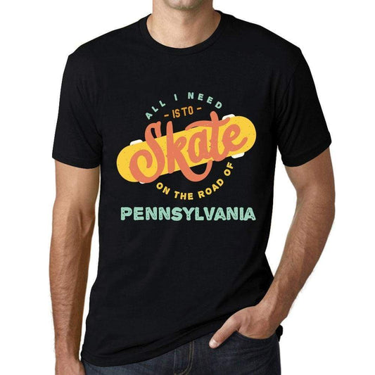 Mens Vintage Tee Shirt Graphic T Shirt Pennsylvania Black - Black / Xs / Cotton - T-Shirt