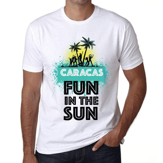 Mens Vintage Tee Shirt Graphic T Shirt Summer Dance Caracas White - White / Xs / Cotton - T-Shirt