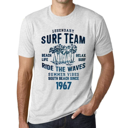 Mens Vintage Tee Shirt Graphic T Shirt Surf Team 1967 Vintage White - Vintage White / Xs / Cotton - T-Shirt