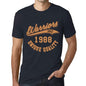 Mens Vintage Tee Shirt Graphic T Shirt Warriors Since 1988 Navy - Navy / Xs / Cotton - T-Shirt