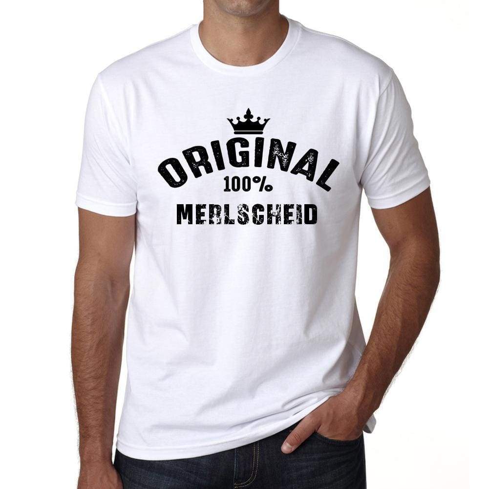 Merlscheid 100% German City White Mens Short Sleeve Round Neck T-Shirt 00001 - Casual