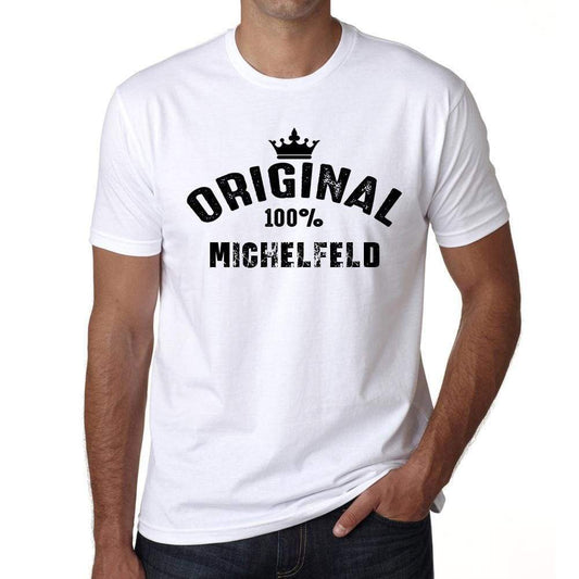 Michelfeld 100% German City White Mens Short Sleeve Round Neck T-Shirt 00001 - Casual