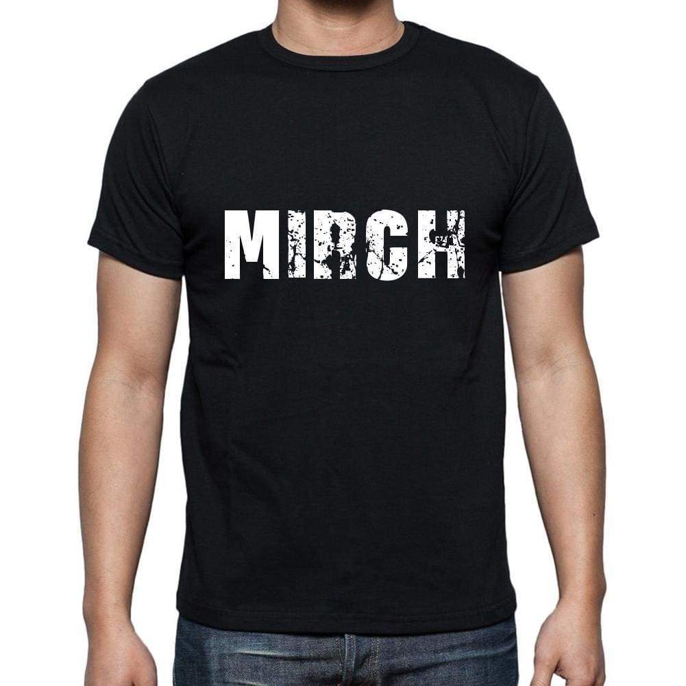 Mirch Mens Short Sleeve Round Neck T-Shirt 5 Letters Black Word 00006 - Casual