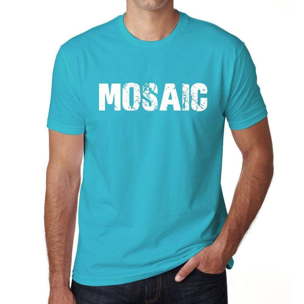 Mosaic Mens Short Sleeve Round Neck T-Shirt 00020 - Blue / S - Casual