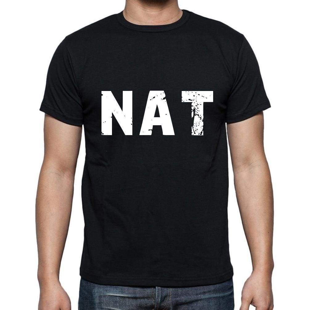 Nat Mens Short Sleeve Round Neck T-Shirt - Casual