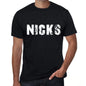 Nicks Mens Retro T Shirt Black Birthday Gift 00553 - Black / Xs - Casual