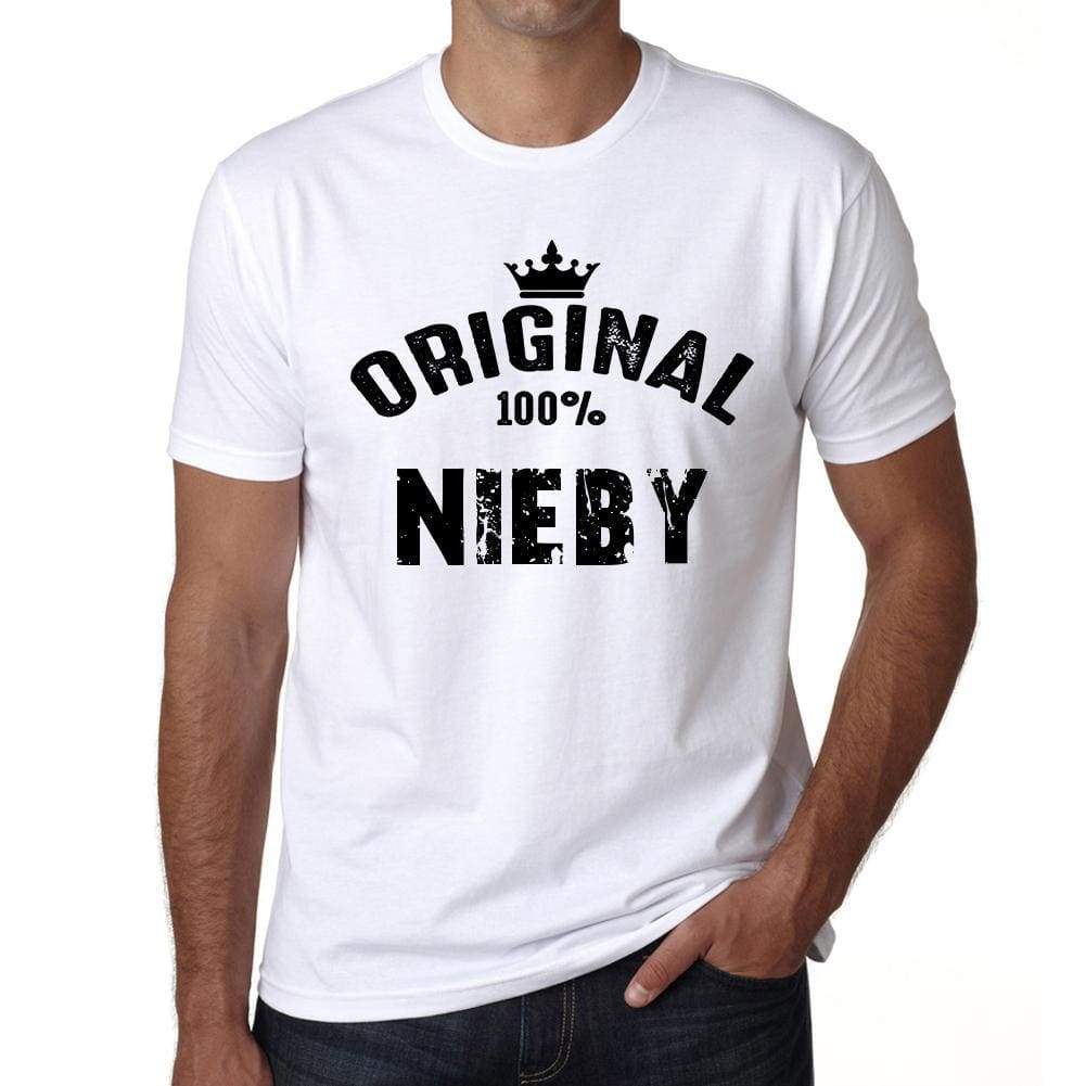 Nieby 100% German City White Mens Short Sleeve Round Neck T-Shirt 00001 - Casual