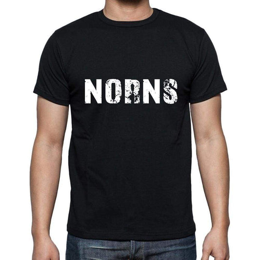 Norns Mens Short Sleeve Round Neck T-Shirt 5 Letters Black Word 00006 - Casual