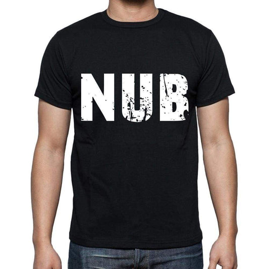 Nub Men T Shirts Short Sleeve T Shirts Men Tee Shirts For Men Cotton Black 3 Letters - Casual