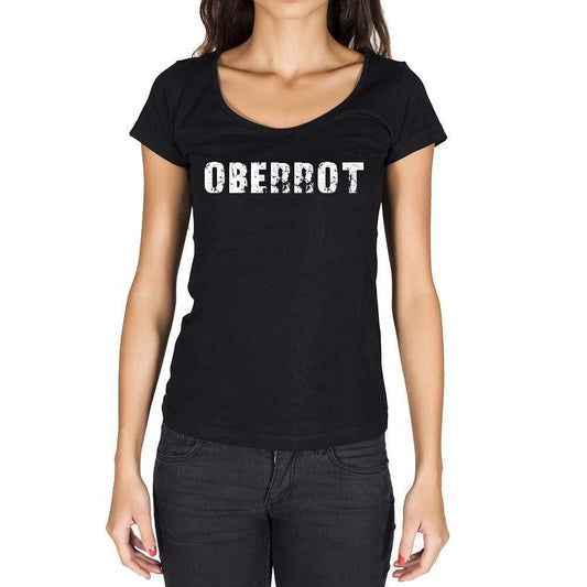 Oberrot German Cities Black Womens Short Sleeve Round Neck T-Shirt 00002 - Casual