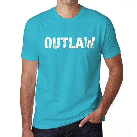 Outlaw Mens Short Sleeve Round Neck T-Shirt - Blue / S - Casual