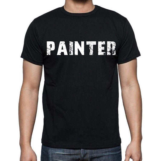 Painter Mens Short Sleeve Round Neck T-Shirt Black T-Shirt En