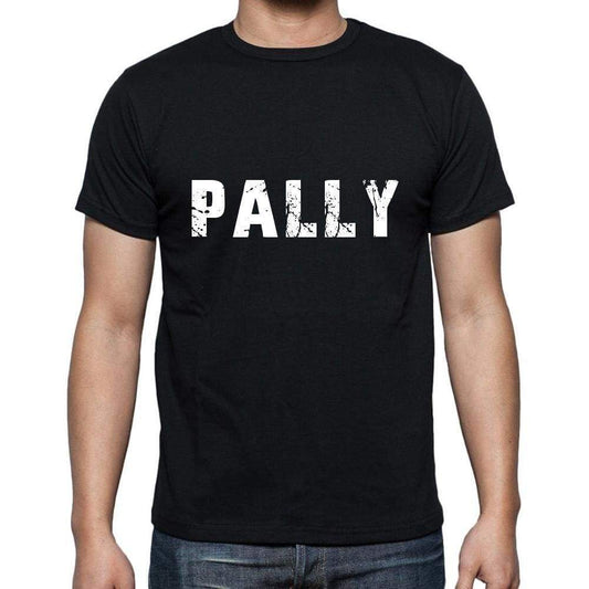 Pally Mens Short Sleeve Round Neck T-Shirt 5 Letters Black Word 00006 - Casual