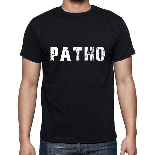 Patho Mens Short Sleeve Round Neck T-Shirt 5 Letters Black Word 00006 - Casual