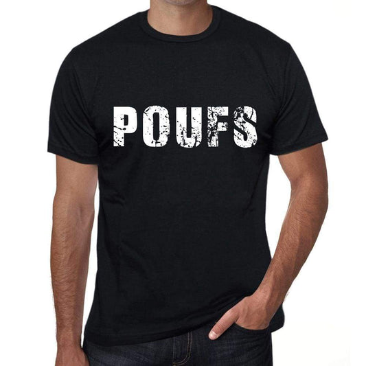 Poufs Mens Retro T Shirt Black Birthday Gift 00553 - Black / Xs - Casual