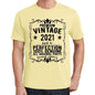 Premium Vintage Year 2021 Yellow Mens Short Sleeve Round Neck T-Shirt Gift T-Shirt 00348 - Yellow / S - Casual